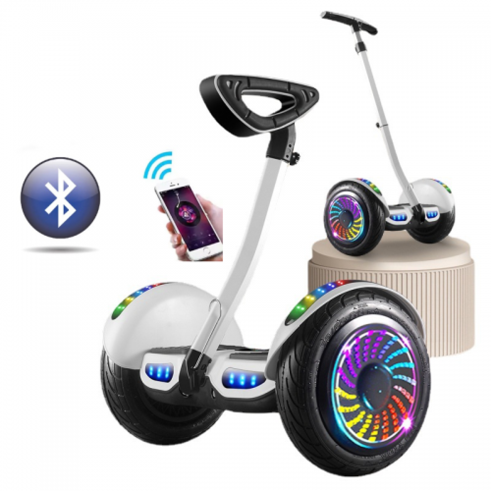 Επαγγελματικό Hoverboard 10'' με Τιμόνι και LED φωτισμό 350W Motor Αυτονομία και bluetooth