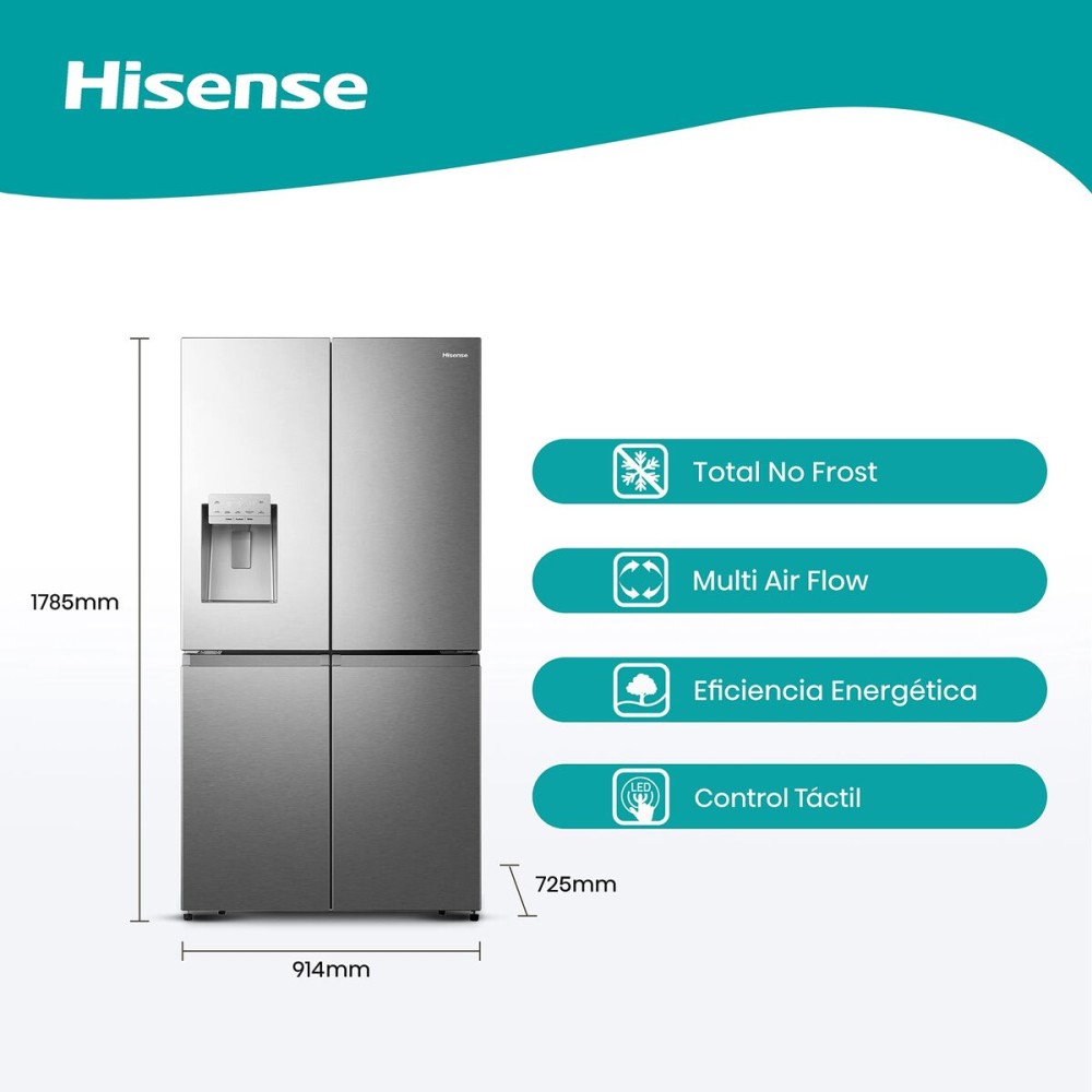 Συνδυασμένο Ψυγείο Hisense RQ760N4SASE 179 Χάλυβας