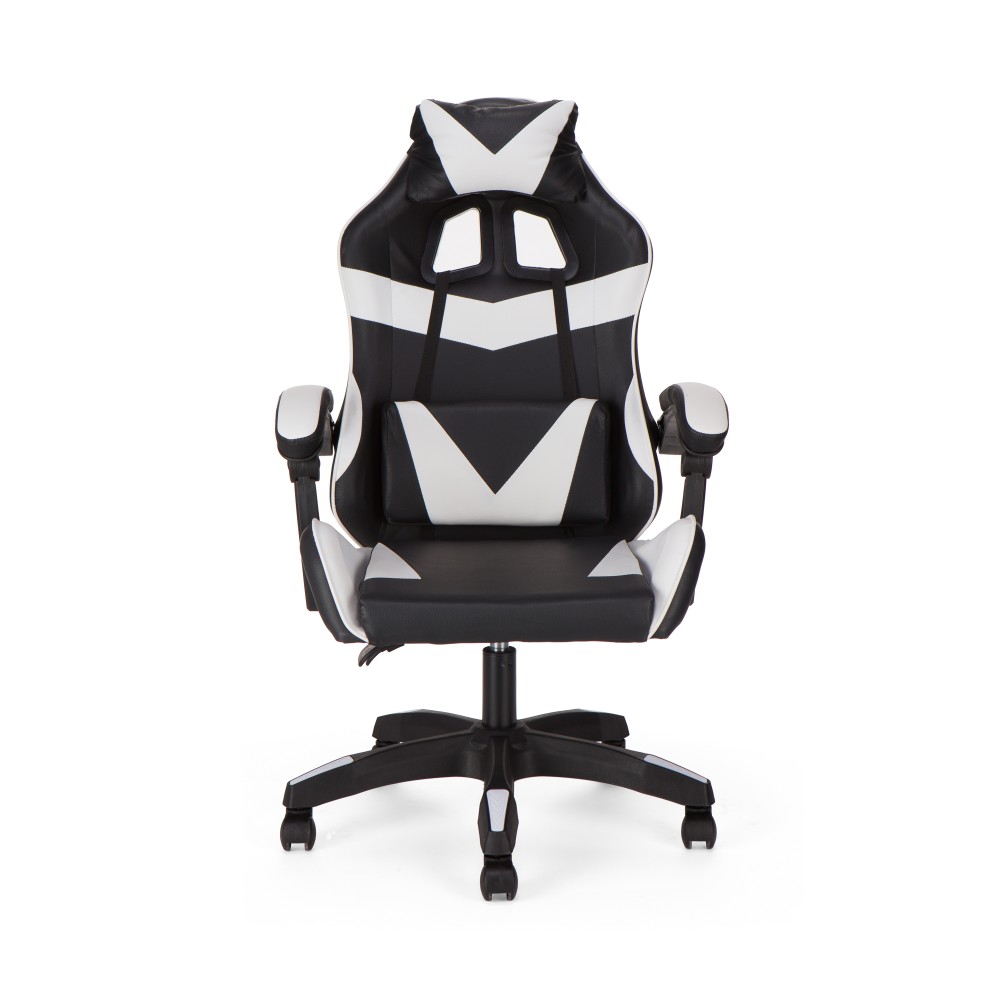 Καρέκλα γραφείου gaming William PU μαύρο-λευκό 60x59x108/118
