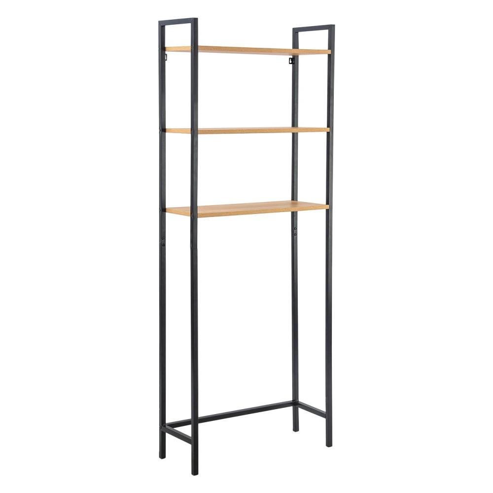 Έπιπλο οργάνωσης μπάνιου σε χρώμα μαύρο/φυσικό 63x24x123