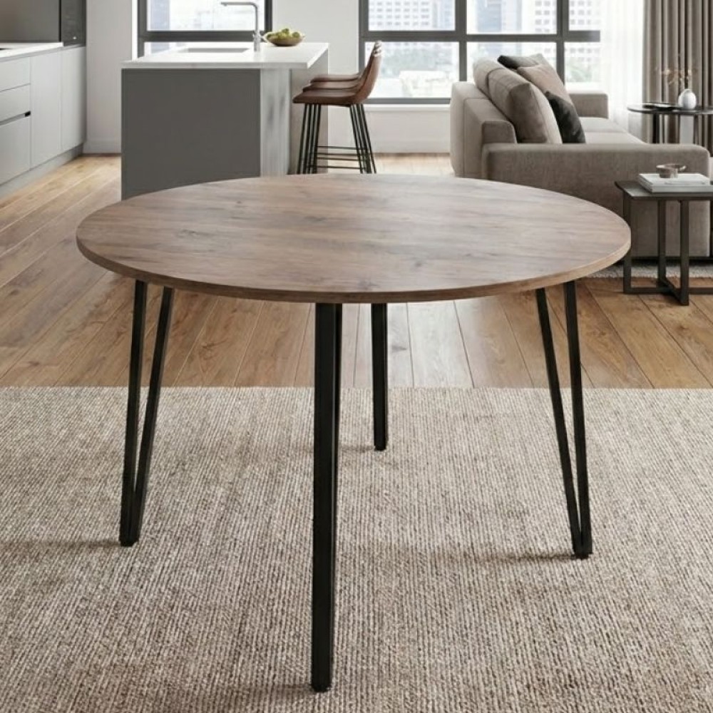 Τραπέζι Zeno Megapap χρώμα ακακίας Ø110x73,5εκ.