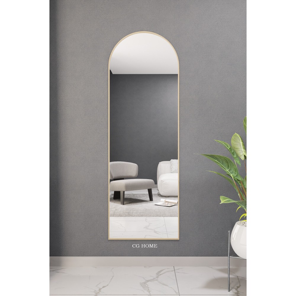 Stewehome Διακοσμητικός οβάλ καθρέφτης τοίχου MDF 180x60 cm