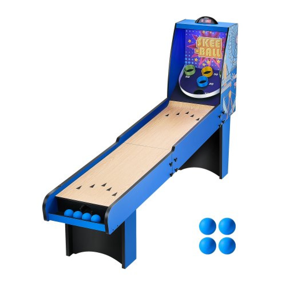 VEVOR 8 ft Roll & Score Arcade Game Table Electronic Scorer Game Room 4 Balls