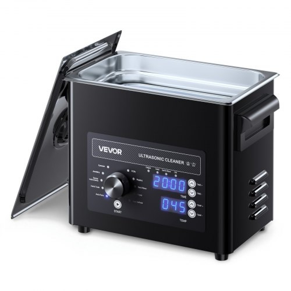 VEVOR 3L Ultrasonic Cleaner, Επαγγελματικό μηχάνημα καθαρισμού υπερήχων με πόμολο, Μηχάνημα καθαρισμού από ανοξείδωτο χάλυβα με καλάθι και σφαίρα καθαρισμού, για ρολόγια, ξυραφάκια, κοσμήματα, νομίσματα και άλλα