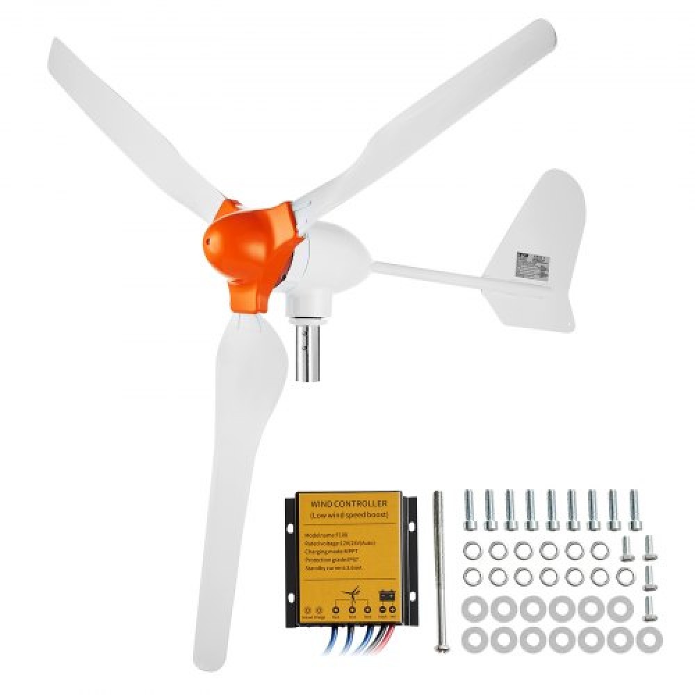 Γεννήτρια ανεμογεννήτριας VEVOR 800W, κιτ ανεμογεννήτριας 12V, γεννήτρια αιολικής ενέργειας 3 λεπίδων με ελεγκτή MPPT, ρυθμιζόμενη κατεύθυνση ανέμου & ταχύτητα εκκίνησης ανέμου 2,5 m/s, Κατάλληλο για σπίτι, αγρόκτημα, RV, σκάφη