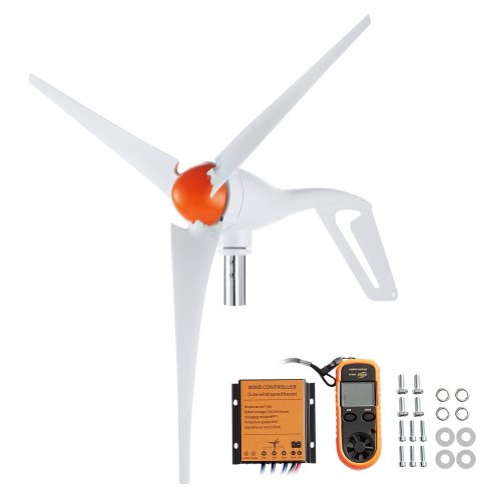 Γεννήτρια ανεμογεννήτριας VEVOR 500W, κιτ ανεμογεννήτριας 12V, γεννήτρια αιολικής ενέργειας 3 λεπίδων με ανεμόμετρο, ελεγκτή MPPT & ρυθμιζόμενη κατεύθυνση προς τον άνεμο, Κατάλληλο για σπίτι, αγρόκτημα, RV, σκάφη
