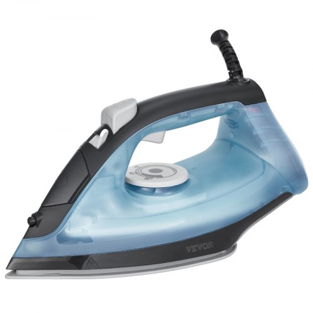 Σίδερο ατμού VEVOR, σίδερο ρούχων 1600W, πλάκα από κράμα αλουμινίου + PTFE, αυτόματη απενεργοποίηση, αυτοκαθαρισμός, τέσσερις ρυθμίσεις θερμοκρασίας, γρήγορη θέρμανση, αντιστάθμιση, σίδερο ρούχων για οικιακά σιδερώματα