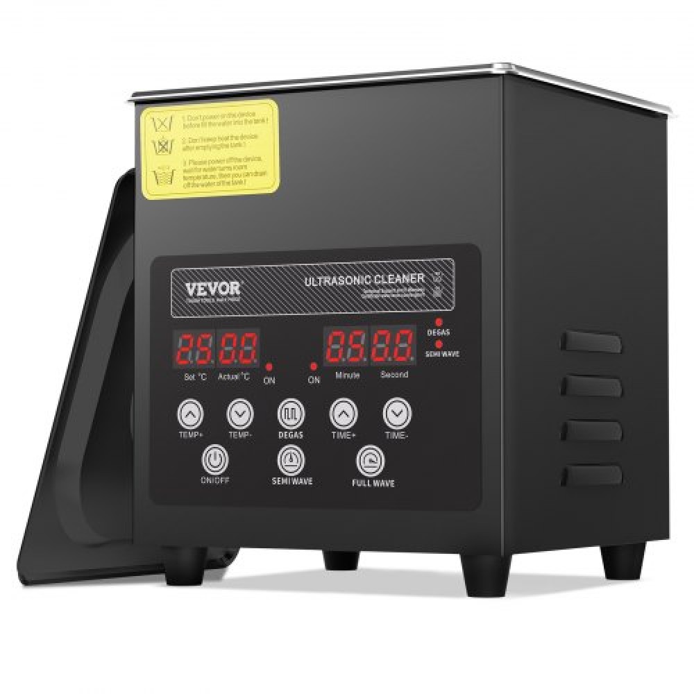 VEVOR 2L Ultra Sonic Cleaner, 60W Digital Sonic Cleaning Machine with Gentle Mode & Upgraded Degassing, 40kHz Ultrasound Cleaner Machine with Heater & Timer για κοσμήματα, γυαλιά, εργαλεία, συγκράτηση