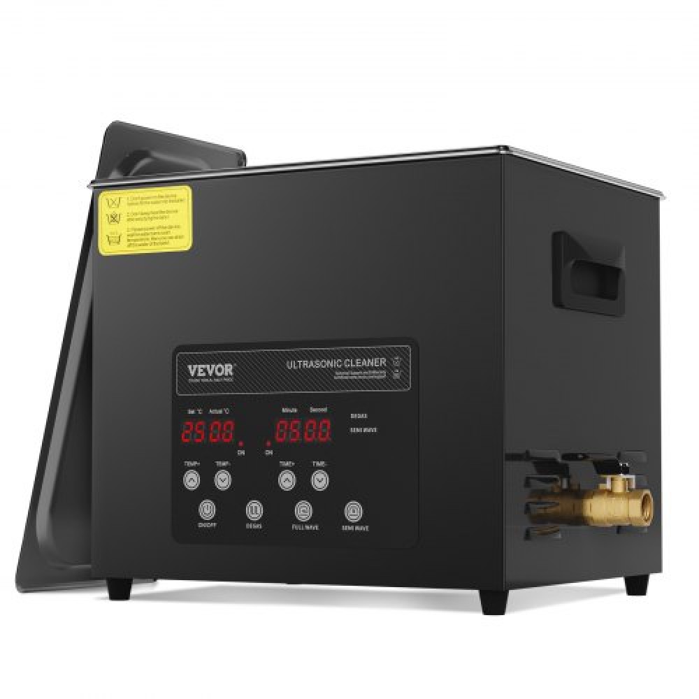 VEVOR 10L Ultra Sonic Cleaner, 240W Ψηφιακό υπερηχητικό μηχάνημα καθαρισμού με απαλή λειτουργία & αναβαθμισμένη απαέρωση, βιομηχανικό καθαριστικό υπερήχων 40 kHz με θερμάστρα & χρονοδιακόπτη για συγκράτηση, κοσμήματα, εργαλεία