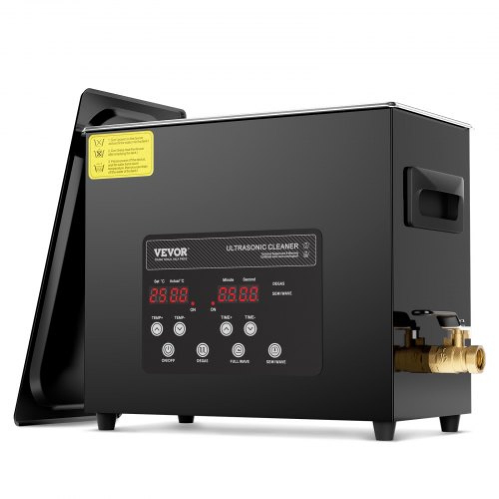 VEVOR 6L Ultra Sonic Cleaner, Ψηφιακό μηχάνημα καθαρισμού υπερήχων 180 W με απαλή λειτουργία & αναβαθμισμένη απαέρωση, βιομηχανικό καθαριστικό υπερήχων 40 kHz με θερμάστρα & χρονοδιακόπτη για συγκράτηση, κοσμήματα, εργαλεία