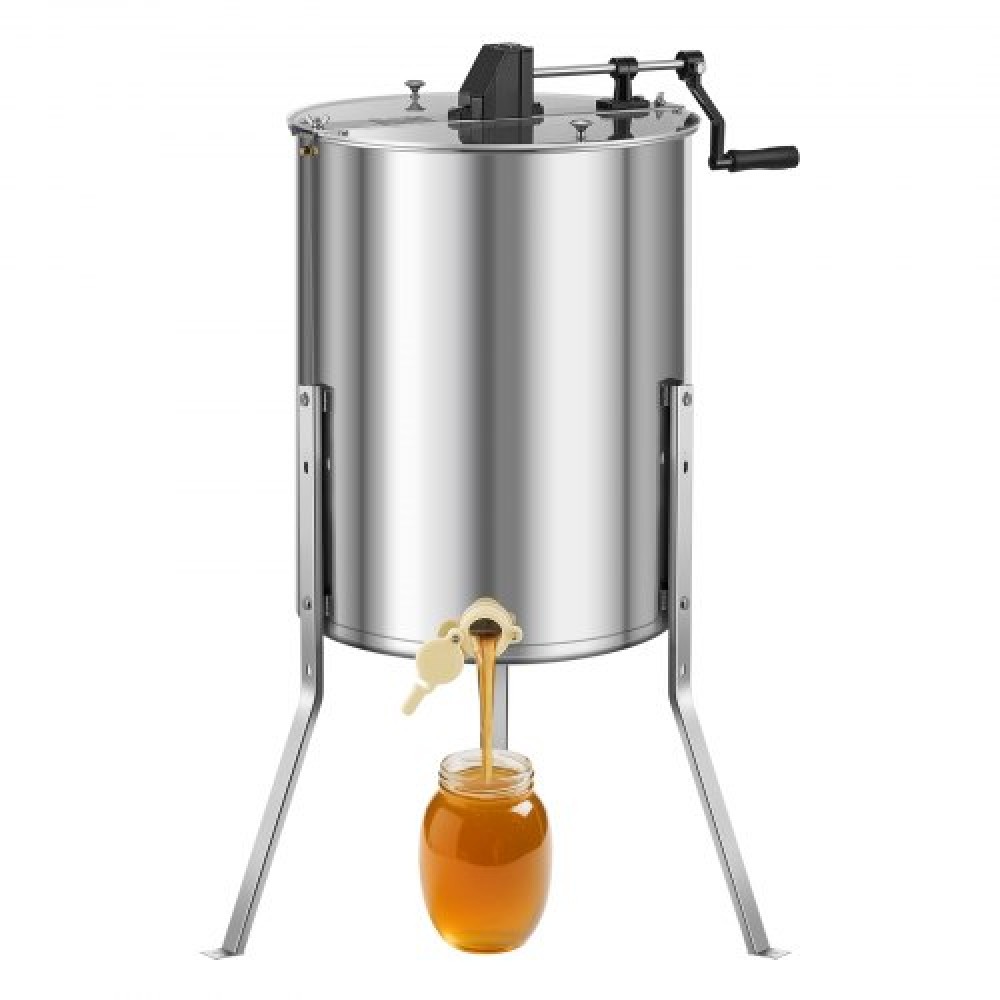 VEVOR Manual Honey Extractor 4/8 Frame Honey Spinner Beekeeping Stainless Steel