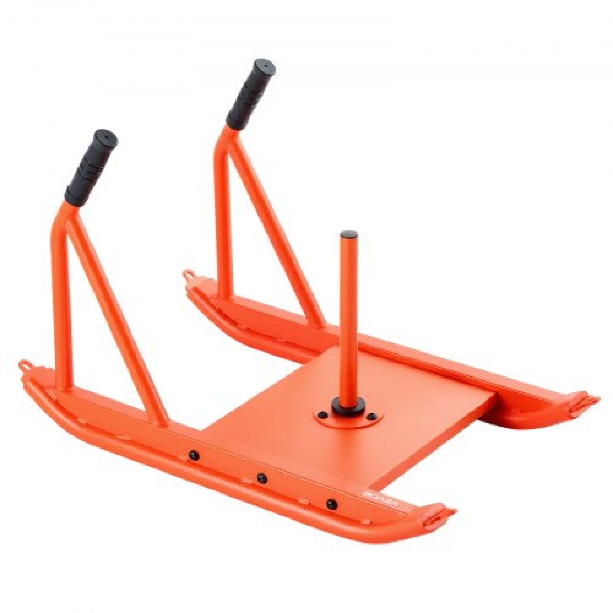 VEVOR Weight Sled, Steel Power Sled, Fitness Strength Training Sleds for Athletic Exercise Speed Improvement, Workout Fitness Equipment with Handle, Compatible with 25/51 mm Weight Plates, Orange