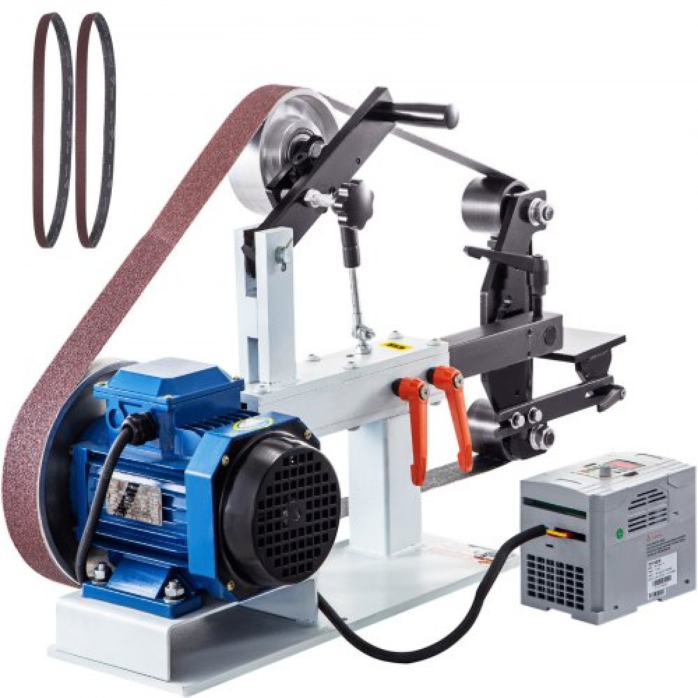 VEVOR Benchtop Disk & Belt Sander Πάγκος τριβείο 1,5KW με Ph 427 x 30,5 cm Ρυθμιζόμενος ιμάντας λείανσης με τροχό, Central Machinery Belt and Disk Sander 0-2800Rpm Combination Trivers