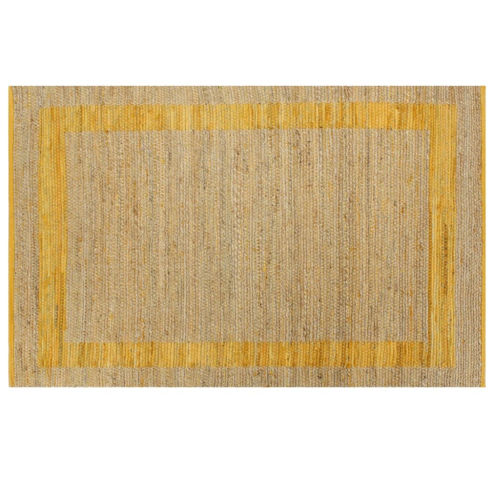 vidaXL Χαλί Χειροποίητο Κίτρινο 160 x 230 εκ. από Γιούτα