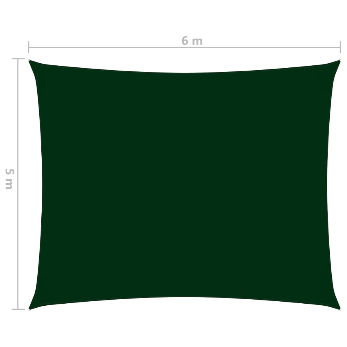 vidaXL Πανί Σκίασης Ορθογώνιο Σκούρο Πράσινο 5 x 6 μ από Ύφασμα Oxford