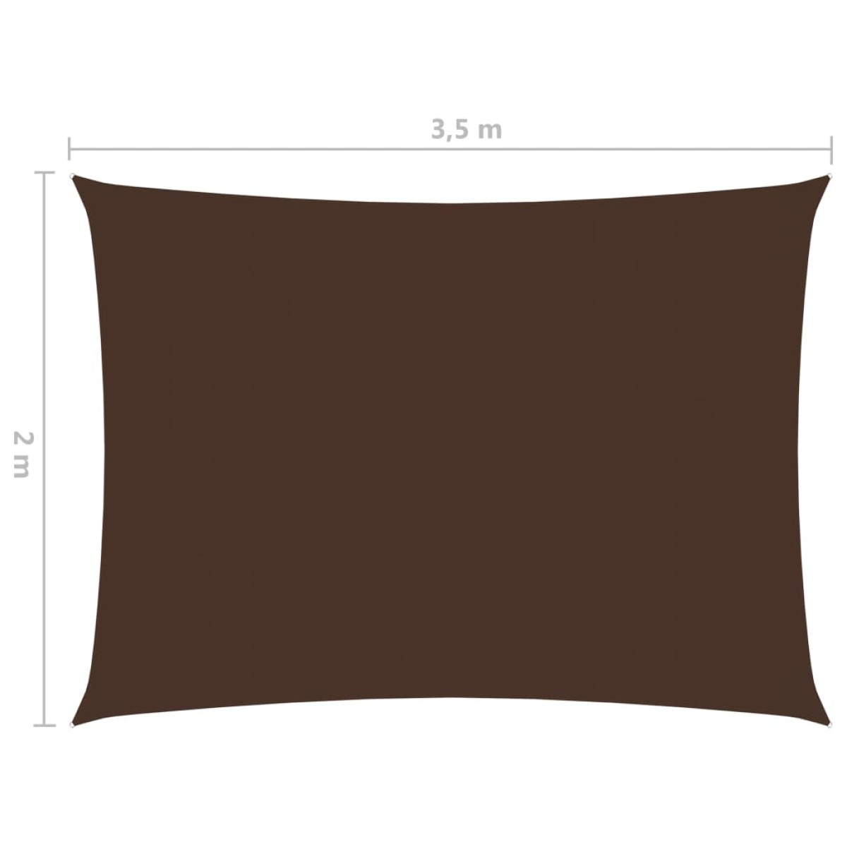 vidaXL Πανί Σκίασης Ορθογώνιο Καφέ 2 x 3,5 μ. από Ύφασμα Oxford