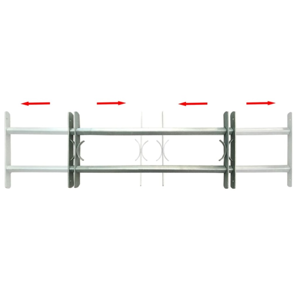 vidaXL Τοίχοι Παραθύρων 1000-1500 mm Γαλβανισμένος Χάλυβας Ασημί