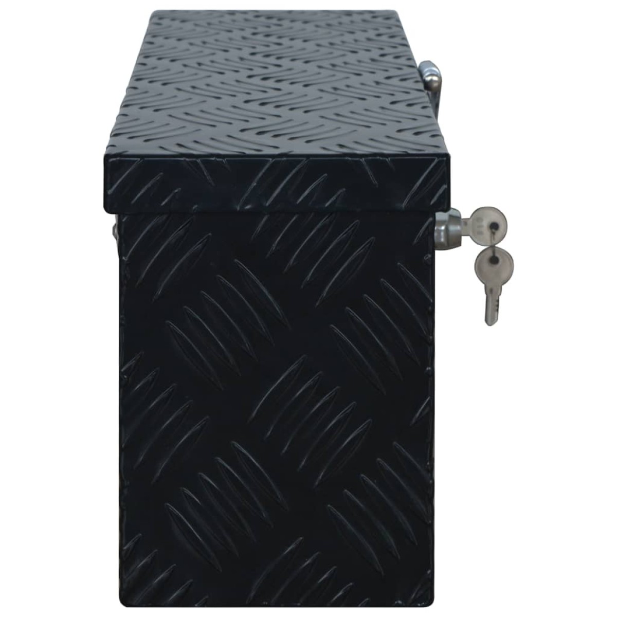 vidaXL Κουτί Αποθήκευσης Μαύρο 485 x 140 x 200 χιλ. Αλουμινίου