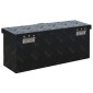 vidaXL Κουτί Αποθήκευσης Μαύρο 485 x 140 x 200 χιλ. Αλουμινίου