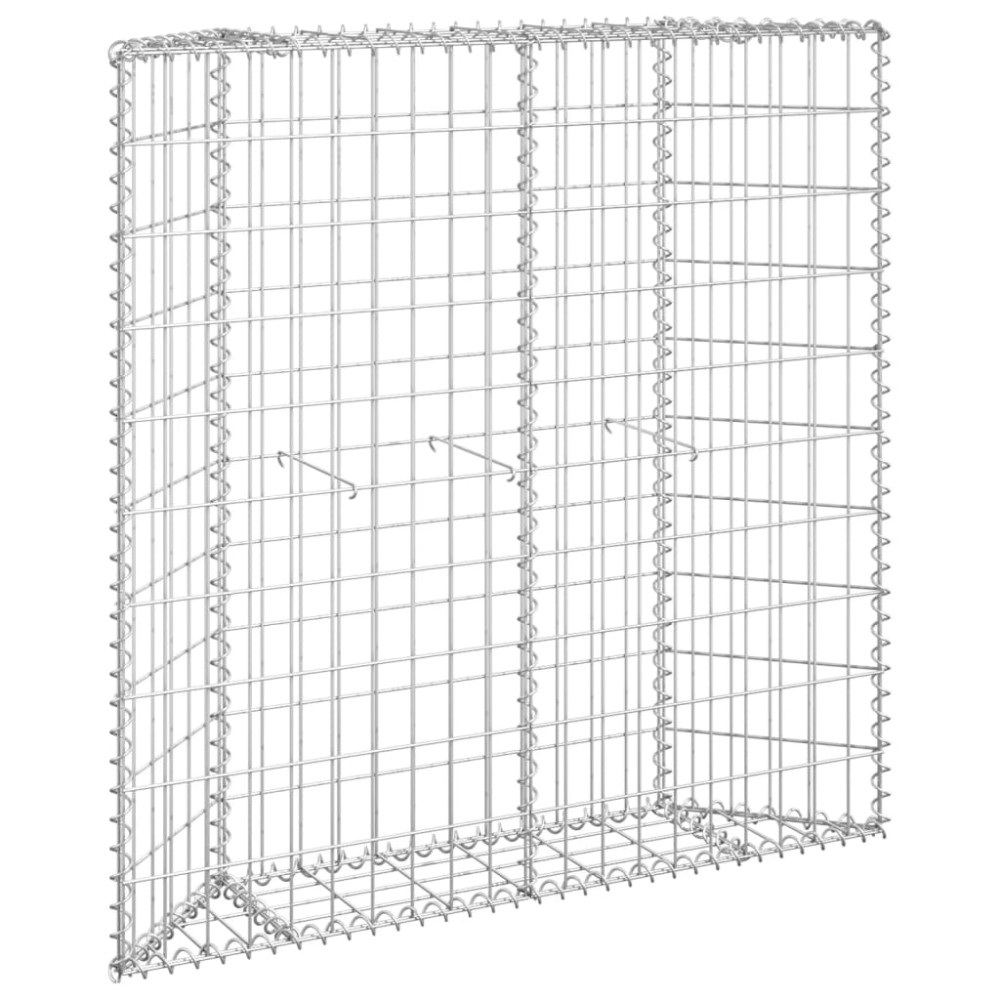 vidaXL Συρματοκιβώτιο-Γλάστρα Υπ. Τραπέζιο 100x20x100 εκ Γαλβ. Χάλυβας