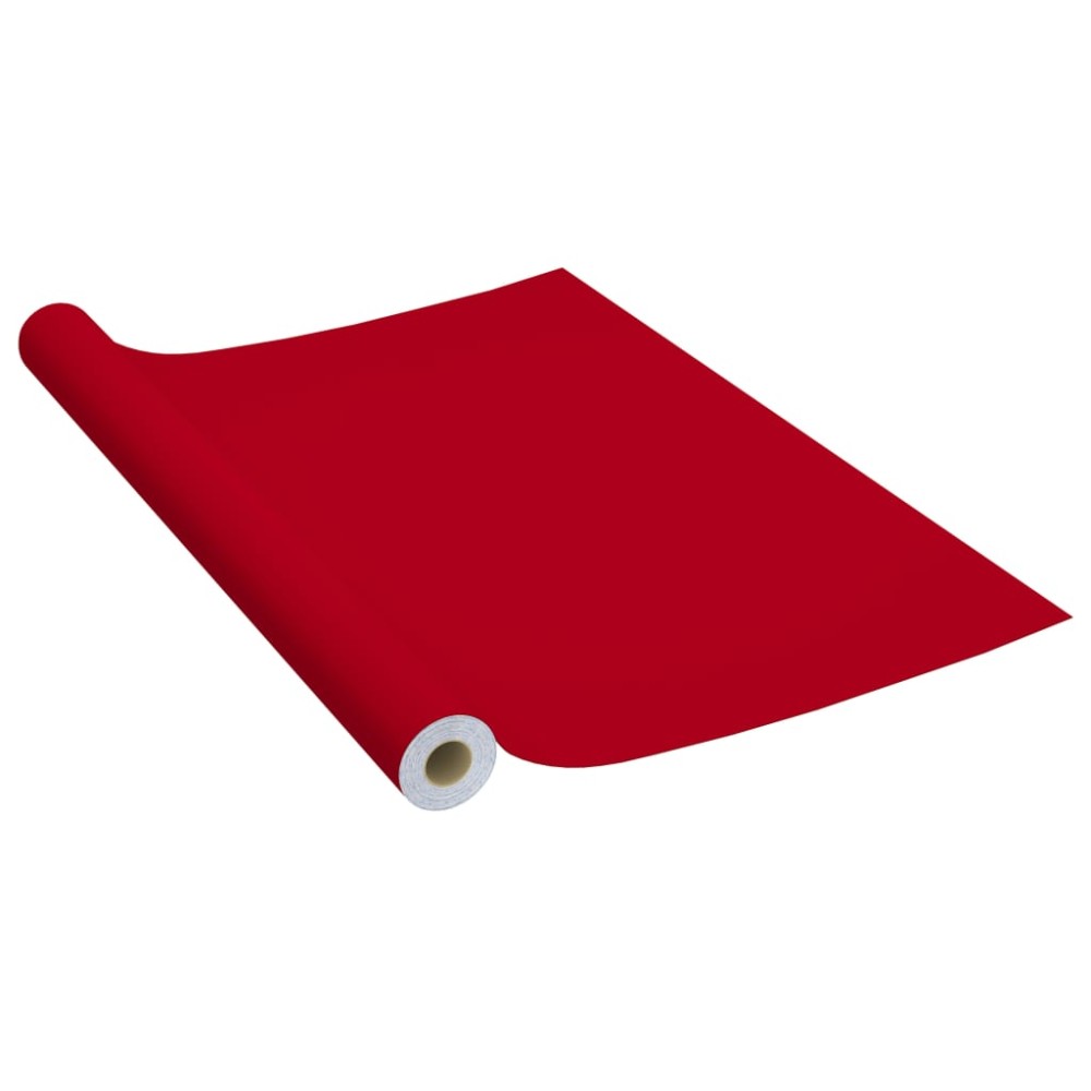 vidaXL Μεμβράνη Αυτοκόλλητη για Έπιπλα Κόκκινη 500 x 90 εκ. από PVC