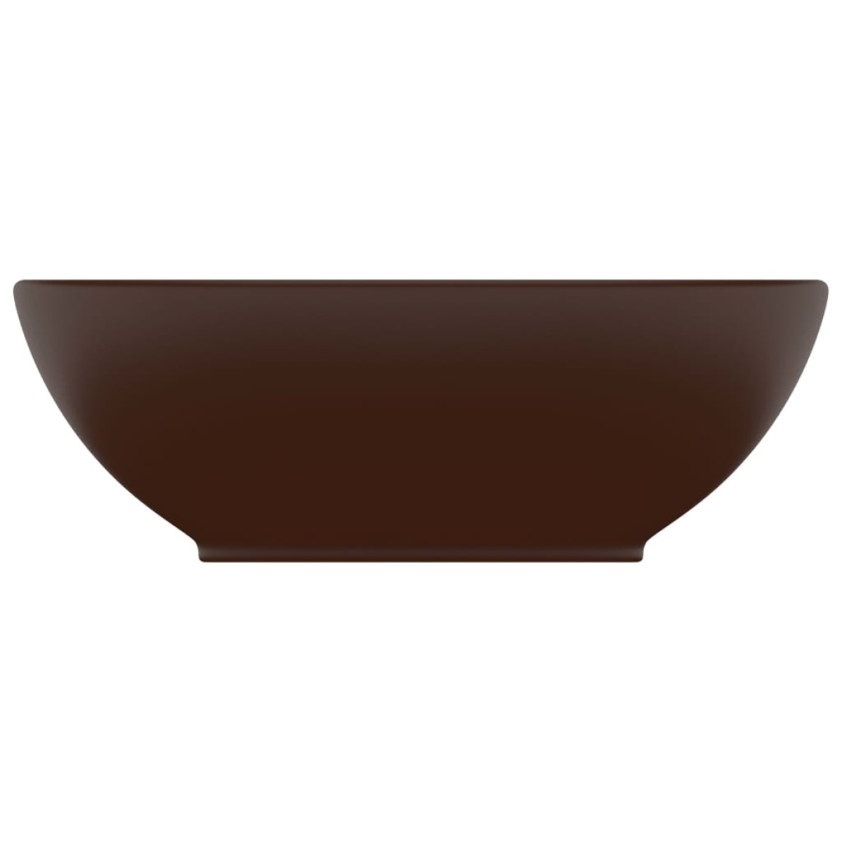 vidaXL Νιπτήρας Πολυτελής Οβάλ Σκούρο Καφέ Ματ 40 x 33 εκ. Κεραμικός
