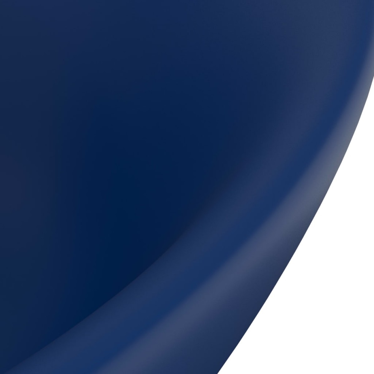 vidaXL Νιπτήρας με Υπερχείλιση Οβάλ Σκ. Μπλε Ματ 58,5x39 εκ. Κεραμικός