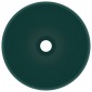 vidaXL Νιπτήρας Πολυτ. Στρογγυλός Σκ. Πράσινο Ματ 32,5x14 εκ Κεραμικός