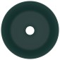 vidaXL Νιπτήρας Πολυτελής Στρογγυλός Σκ.Πράσινο Ματ 40x15 εκ Κεραμικός