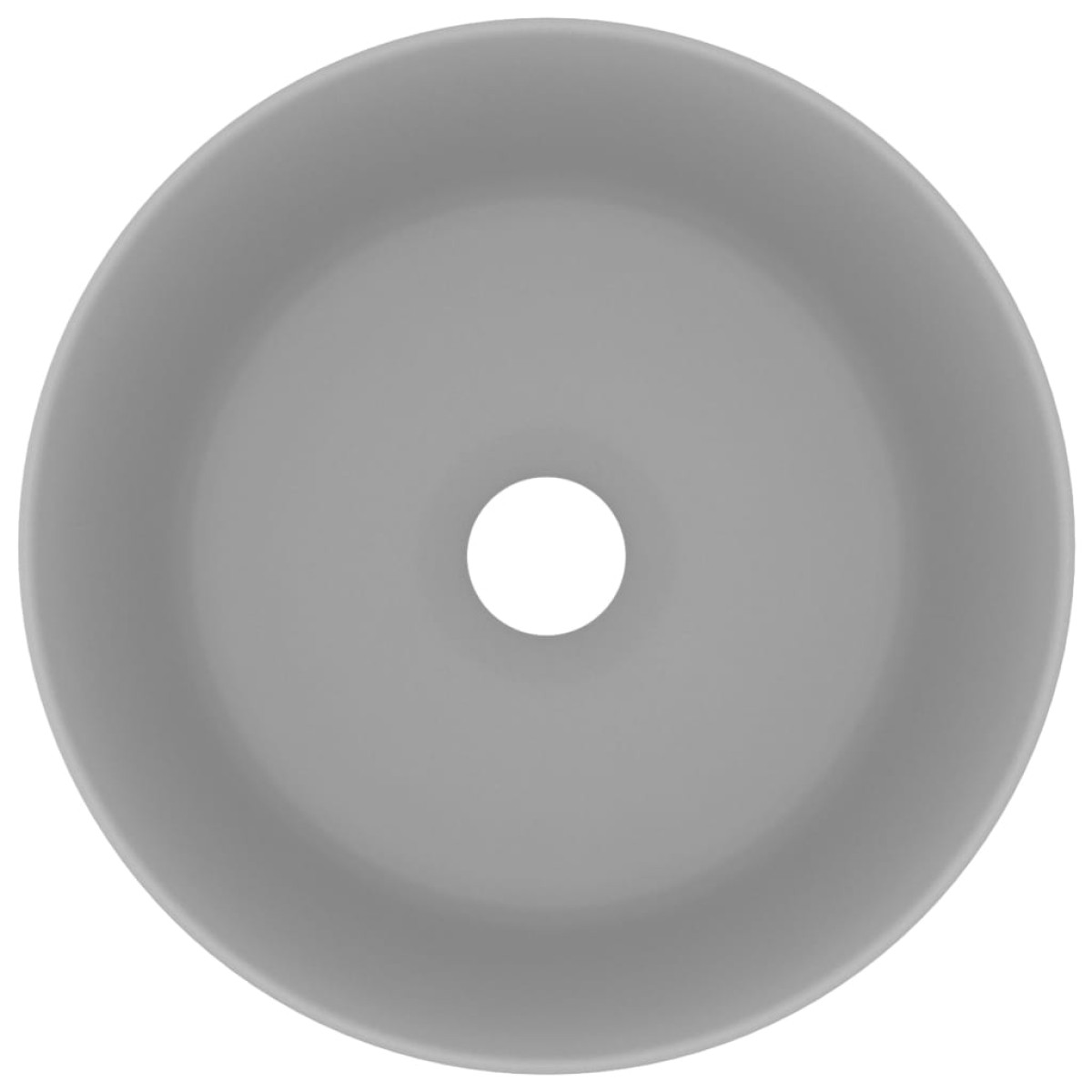 vidaXL Νιπτήρας Πολυτελής Στρογγυλός Αν. Γκρι Ματ 40x15 εκ. Κεραμικός