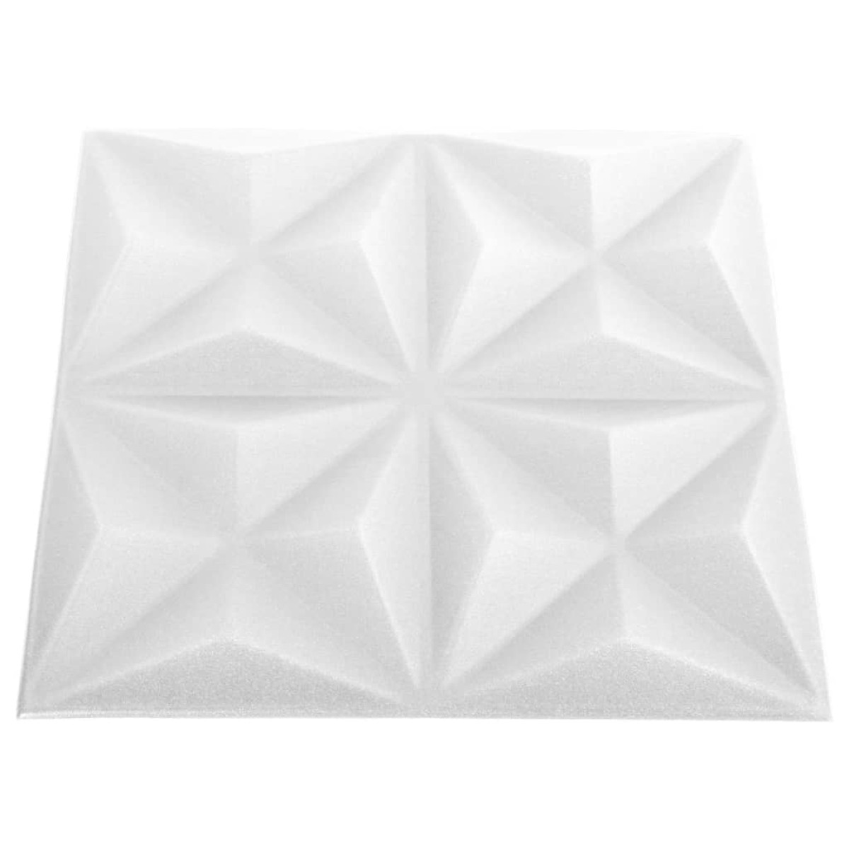 vidaXL Πάνελ Τοίχου 3D 48 τεμ. Λευκό Origami 50 x 50 εκ. 12 μ²