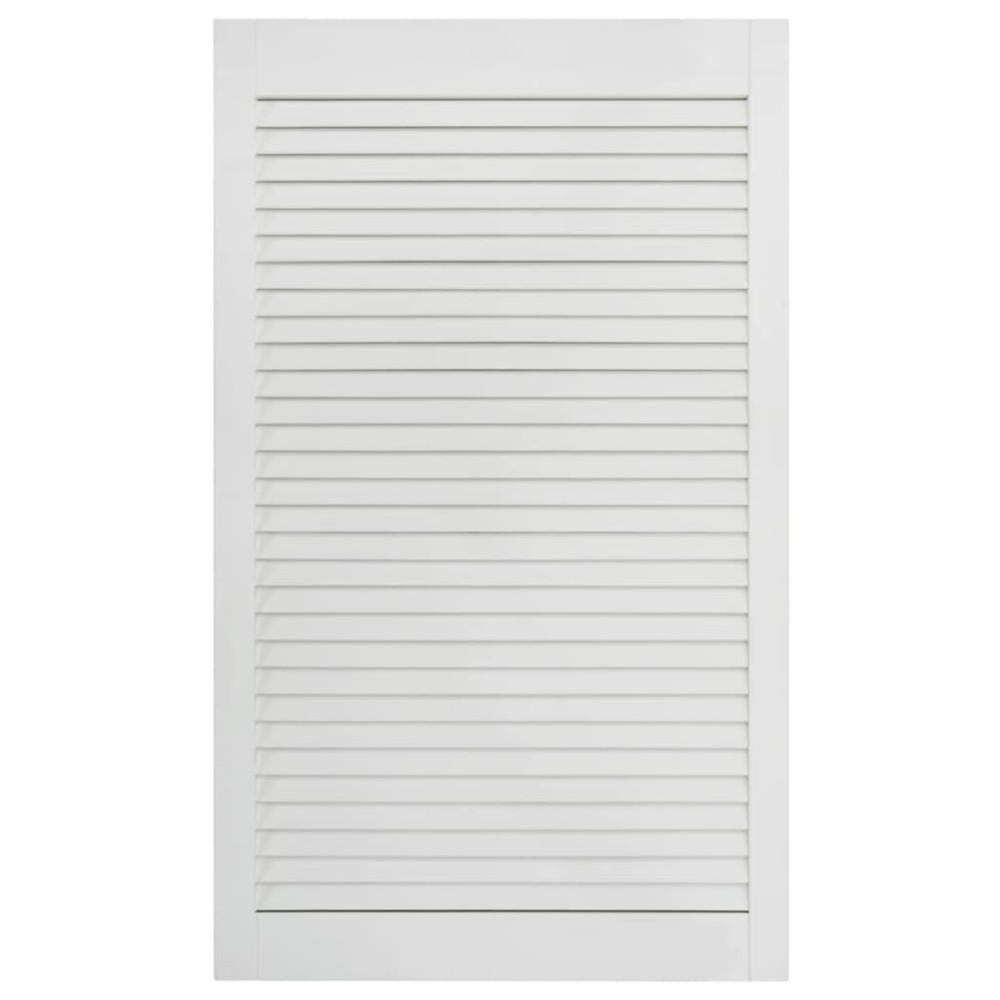vidaXL Πορτάκι με Περσίδες Λευκό 99,3 x 49,4 εκ. από Μασίφ Ξύλο Πεύκου