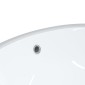 vidaXL Νιπτήρας Μπάνιου Οβάλ Λευκός 38,5 x 33,5 x 19 εκ. Κεραμικός