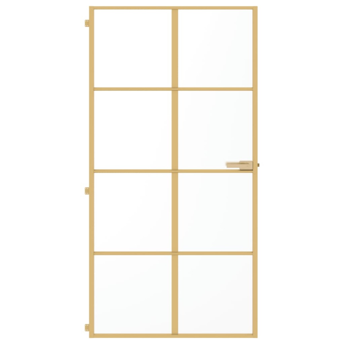 vidaXL Εσωτερική Πόρτα Χρυσή 102,5x201,5 εκ. Ψημένο Γυαλί & Αλουμίνιο