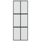 vidaXL Συρόμενη Πόρτα Μαύρη 76 x 205 εκ. από Ψημένο Γυαλί / Αλουμίνιο