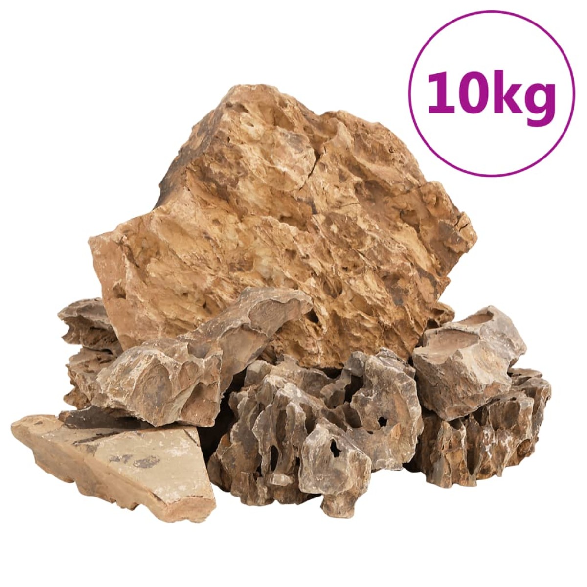 vidaXL Πέτρες Dragon Stones Καφέ 10 κιλά 5-30 εκ.