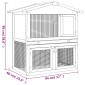vidaXL Κλουβί Κουνελιών/Σπίτι Μικρών Ζώων Εξωτ. Χώρου 3 Πόρτες Ξύλινο