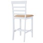 vidaXL Καρέκλες Μπαρ 2 τεμ. Λευκές Υφασμάτινες