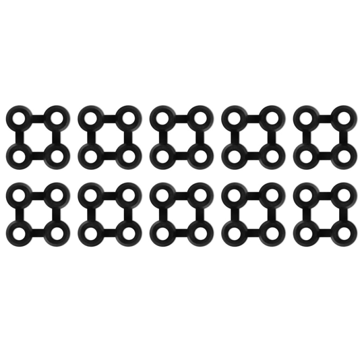 vidaXL Συνδετήρες Χαλιών 10 τεμ. Μαύρα από Καουτσούκ