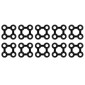 vidaXL Συνδετήρες Χαλιών 10 τεμ. Μαύρα από Καουτσούκ