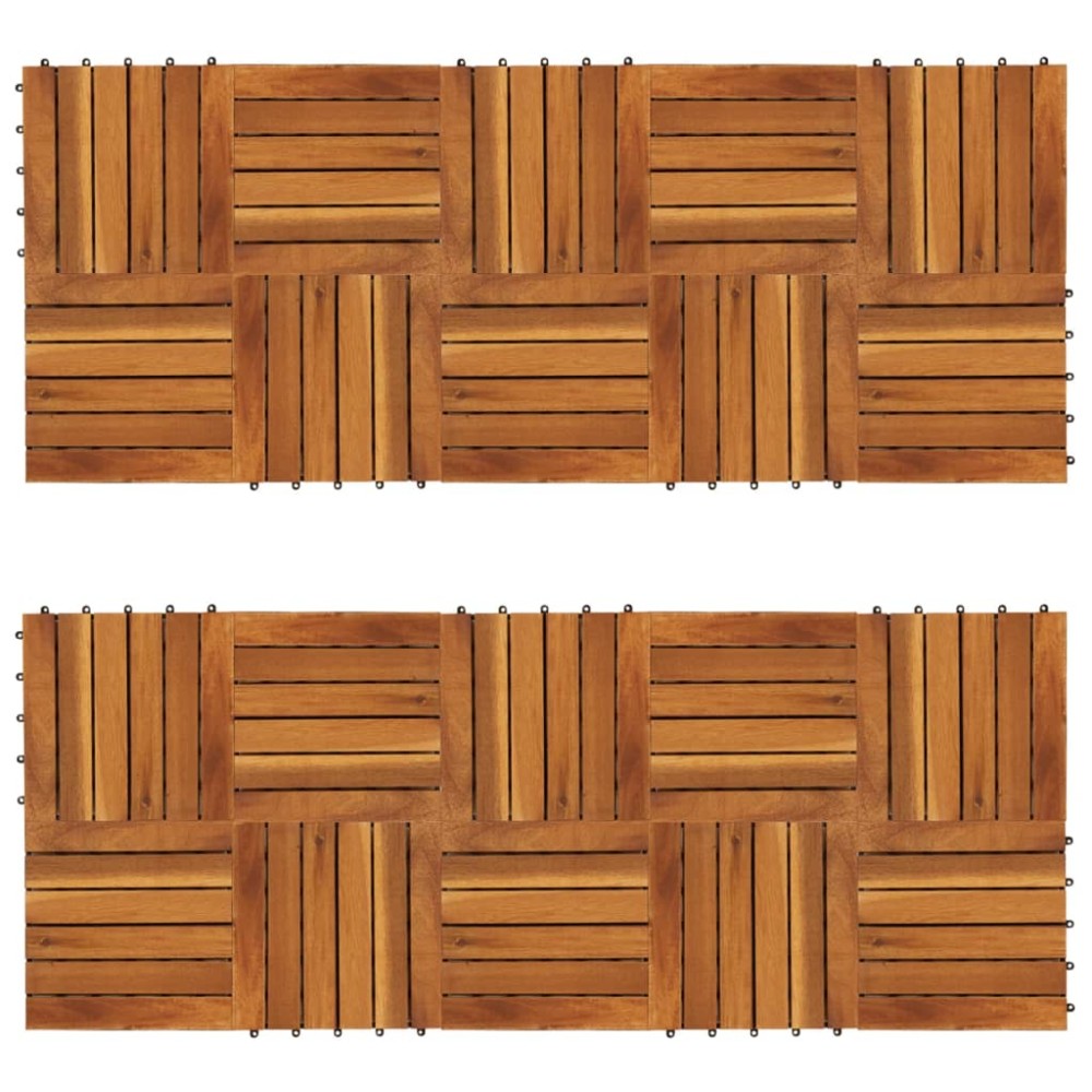 Πλακάκια Deck Κάθετο Σχέδιο Σετ 20 τεμ. 30 x 30 εκ. από Ξύλο Ακακίας