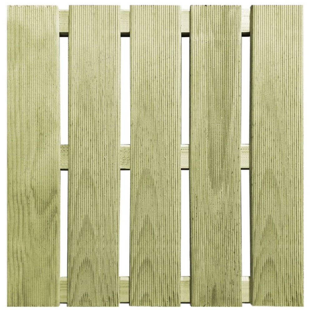 vidaXL Πλακάκια Deck 18 τεμ. Πράσινα 50 x 50 εκ. Ξύλινα