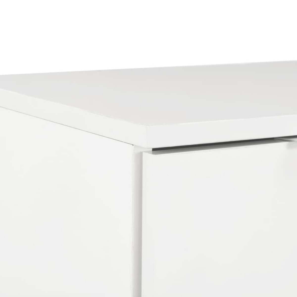 vidaXL Μπουφές Ψηλός Γυαλιστερός Λευκός 71 x 35 x 80 εκ. Μοριοσανίδα