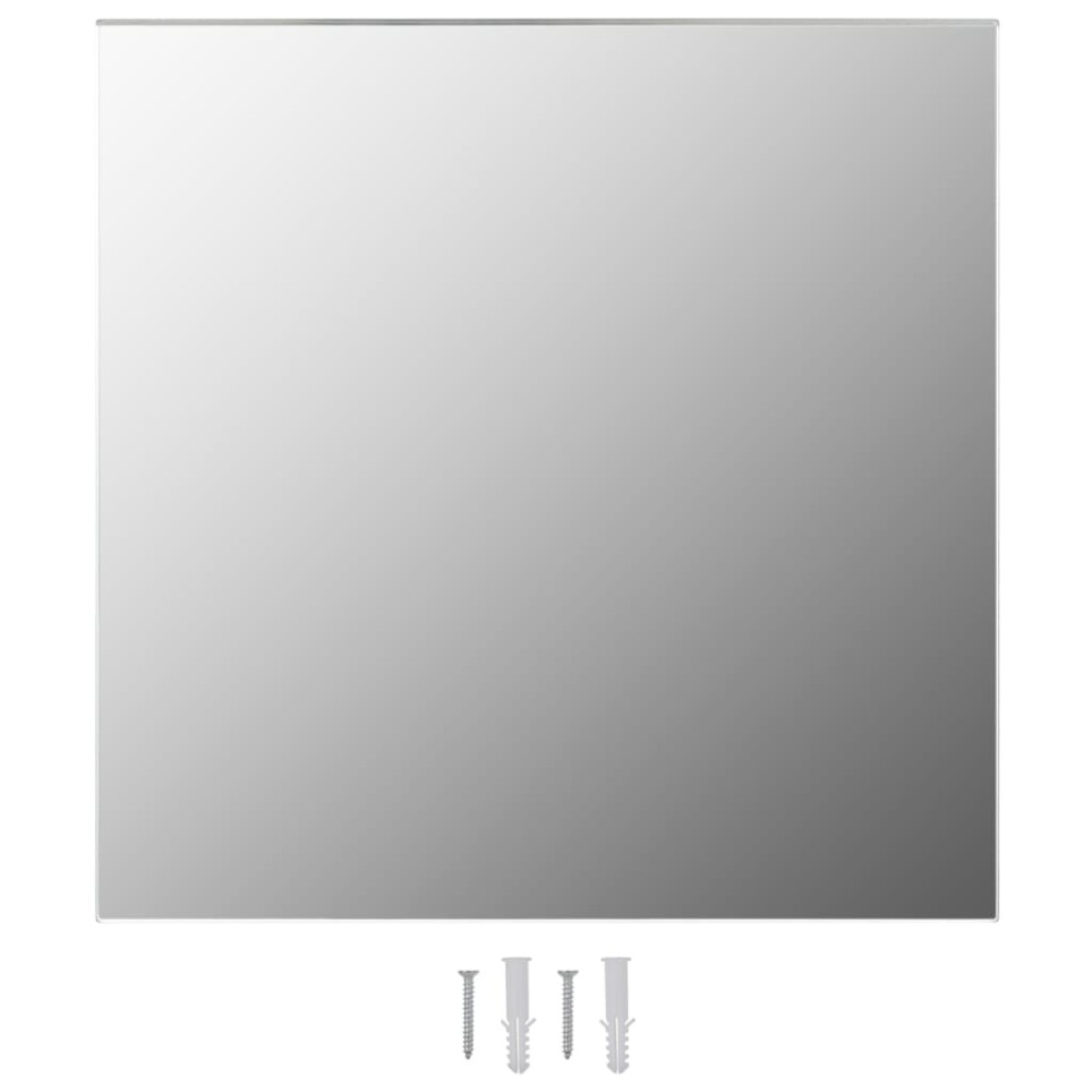 vidaXL Καθρέφτες Τοίχου 2 τεμ. Τετράγωνοι 40 x 40 εκ. Γυάλινοι