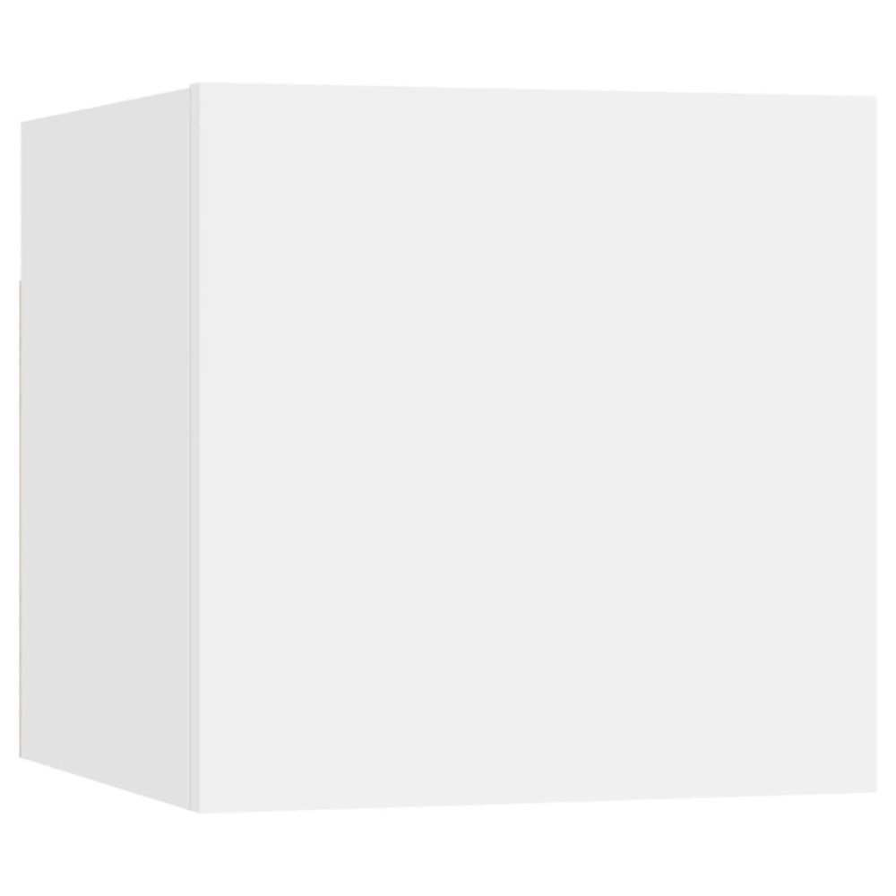 vidaXL Κομοδίνο Λευκό 30,5 x 30 x 30 εκ. από Μοριοσανίδα