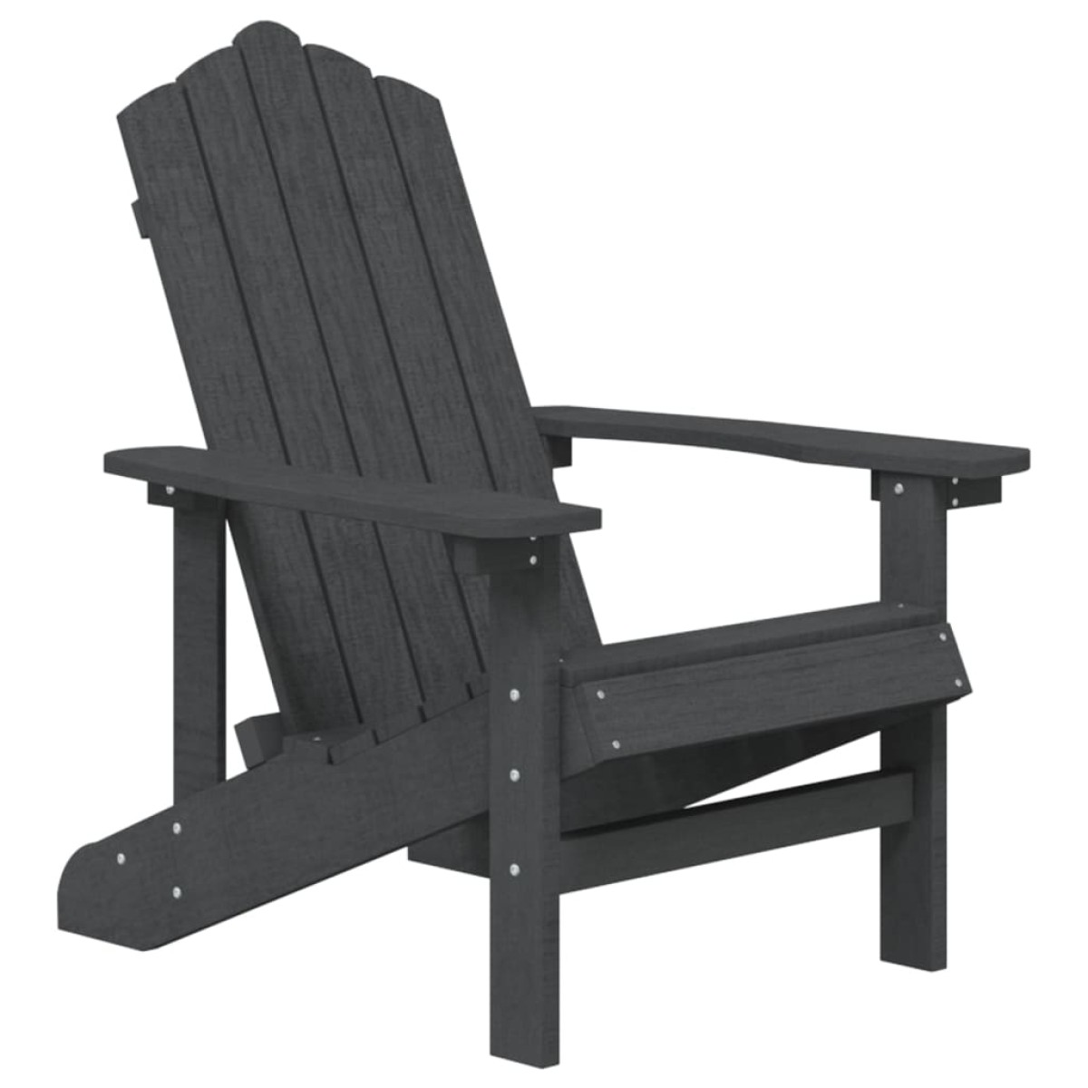 vidaXL Καρέκλες Κήπου Adirondack Ανθρακί από HDPE με Τραπεζάκι