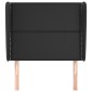 vidaXL Κεφαλάρι με Πτερύγια Μαύρο 103x23x118/128 εκ. Συνθετικό Δέρμα