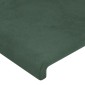 vidaXL Κεφαλάρι με Πτερύγια Σκούρο Πράσινο 93x16x78/88 εκ. Βελούδινο