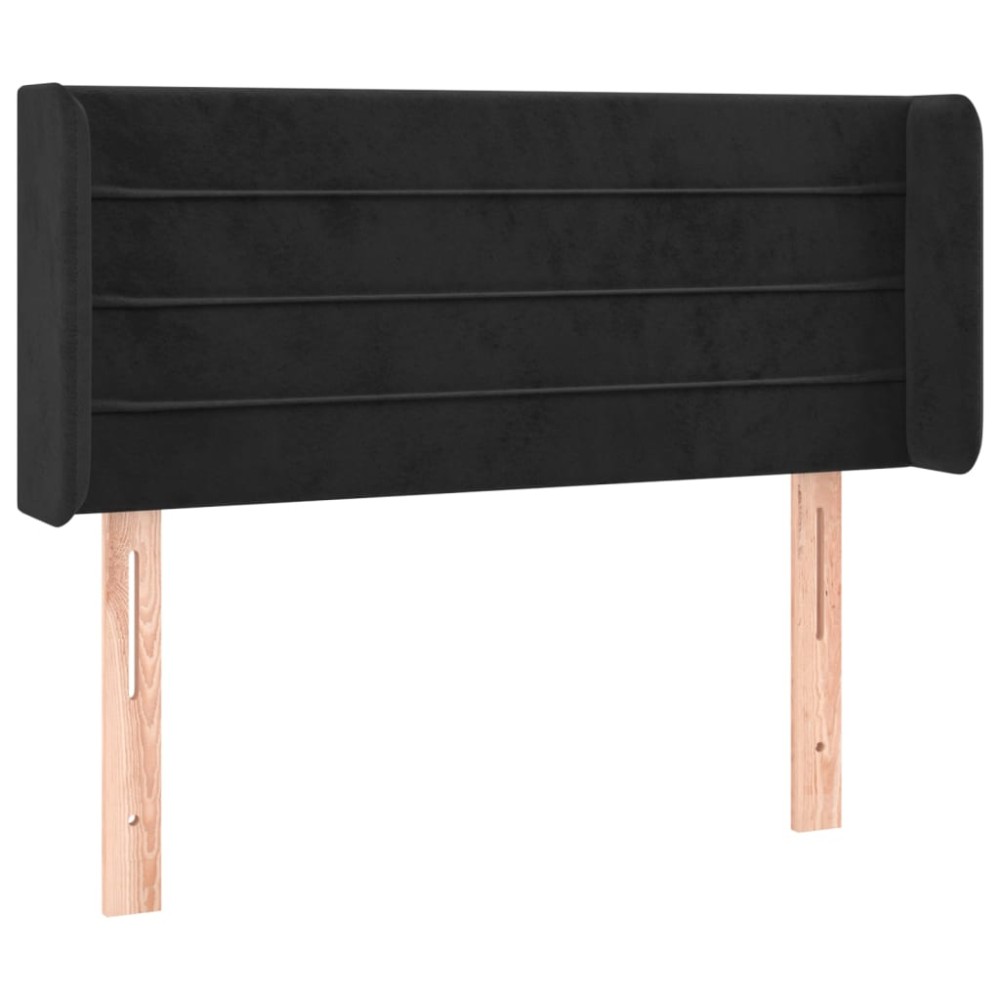 vidaXL Κεφαλάρι με Πτερύγια Μαύρο 103x16x78/88 εκ. Βελούδινο