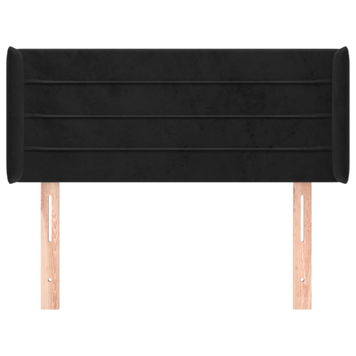 vidaXL Κεφαλάρι με Πτερύγια Μαύρο 103x16x78/88 εκ. Βελούδινο